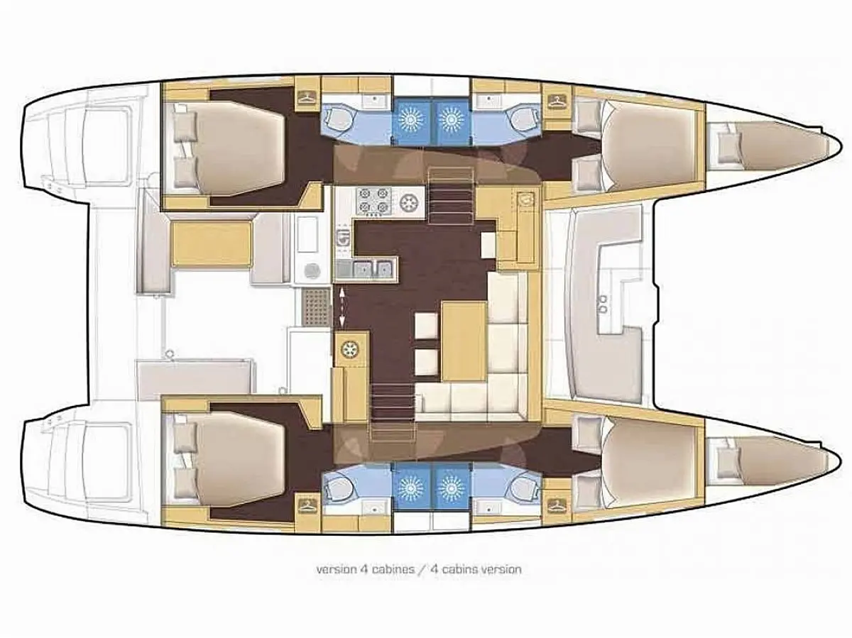 Lagoon 46/12  - AMALIA  - Layout image